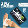 WBM Facial Tissue Paper Lavender Fragrance - 200s (2 Ply) | Super Soft Tissue Made with 100% Wood Pulp. 