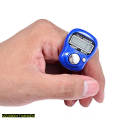 Mini Hand Held Finger Ring Portable Digital LCD Display Zikr Tasbeeh Tally Counter Clicker - Random Colors. 