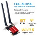 FENVI WiFi 5 PCI-E Wireless Adapter AC1200 Network Card Dual Band 2.4G/5GHz 802.11AC For Bluetooth 4.0 Desktop Windows 7/8/10/11. 