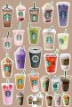 Starbucks Coffee Stickers |  Starbucks Stickers |  A4 SIZE UNCUT STICKER MULTICOLOR | STICKER FOR FRIDGES | STICKER FOR LAPTOPS | STICKER FOR MOBILE | CUSTOM STICKER ALSO AVAILABLE. 