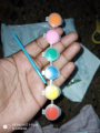 Mini Poster Paint kit for Kids, 6 Colours 3ML Each + 1 Brush (Random Small Paint Boxes). 