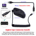 Head extension cable Electric male to Ty cable Micro stretch coil suitable for gaming keyboard USB-C keyboard and mouse cable USB pe-C mother source data. 