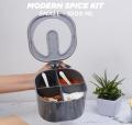 4 Grid Portion Spice Jar Container 4 In 1 Partition Kitchen Seasoning Box Masala Box Set  Square Pepper Pot Box Spice Rack Kitchen Storage 4 Compartments Salt Box Achar Jar Dry Fruits Box Soup Spices. 