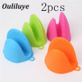 2PCS Multifunction Kitchen Silicone Oven Gloves Heat Resistant Gloves For BBQ Gloves Anti-slip Pot Oven Mitts Kitchen Gadgets. 