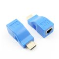 Hdmi Extender to Rj45 Lan Network Extension Transmitter Receiver Tx Rx Cat5E Cat6 Ethernet Cable V1.4 30M 4K Hd Tv 1080P. 