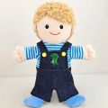 Mouth Move Plush Hand Puppet Grandma Mom Girl Boy Grandpa Dad Family Finger Glove Hand Education Bed Story Learn Funny Toy Dolls Straggle Steipos. 