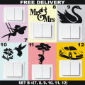ALL-AT-ONE # 41 ( "SET OF  6 SWITCH BOARD STICKERS" ) Self-Adhesive Vinyl (PVC) Waterproof Wall Decal Removable Art Sticker For All Types of Switch Boards and to Gift Others.. 