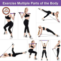 Portable Pilates Bar Kit with Resistance Bands – Studio Reformer Stick for Home Gym Full Body Training (Multicolor). 