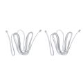 XHHDQES 2X 6P6C RJ11 Telephone Extension Fax Cable Line 9.8Ft Length White. 
