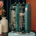 Foldable Jewellry Organizer Box with Mirror | Ear Rings & Necklace Hanging Holder | Jewelry Box Vanity Hanger Stand. 