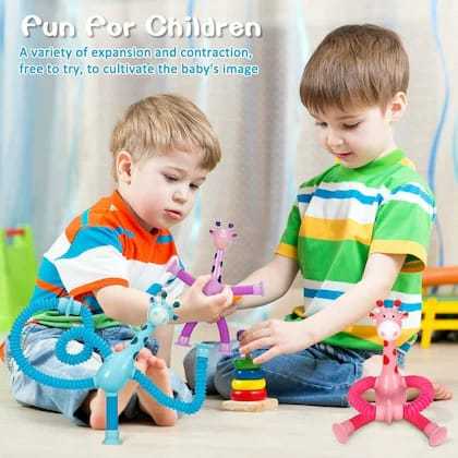 High Quality Telescopic Suction Cup Giraffe Toy.