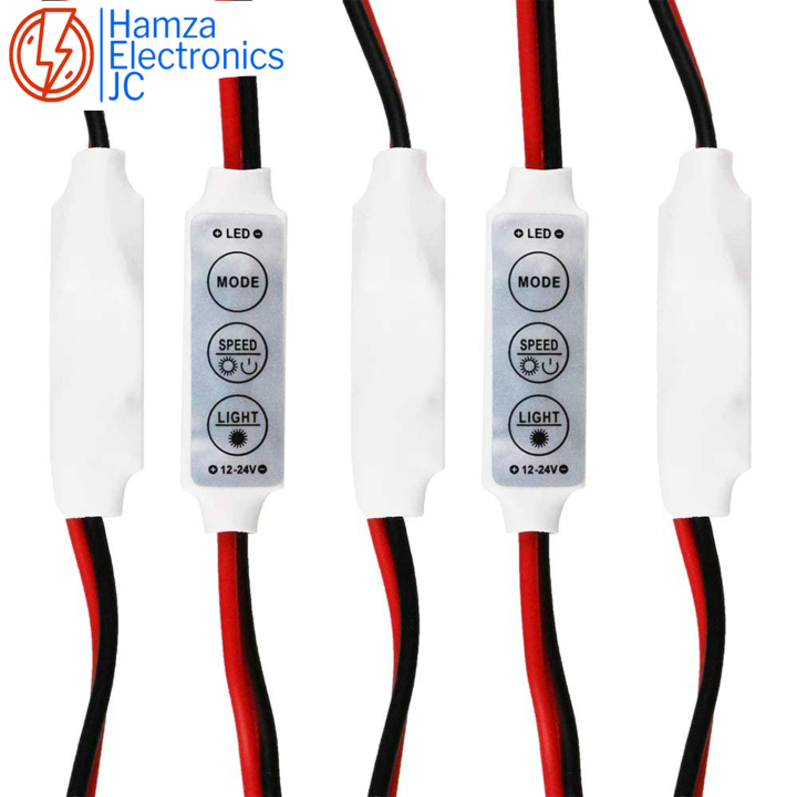 1/2/3 Pieces Mini 3 Keys Single Color LED Controller 12V-24V Brightness Dimmer for 2 wires led strip light car bike flash