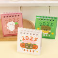 1/4Pcs 2025 Mini Cartoon Standing Flip Desktop Calendar Small Daily Planning Monthly Calendar for Home. 