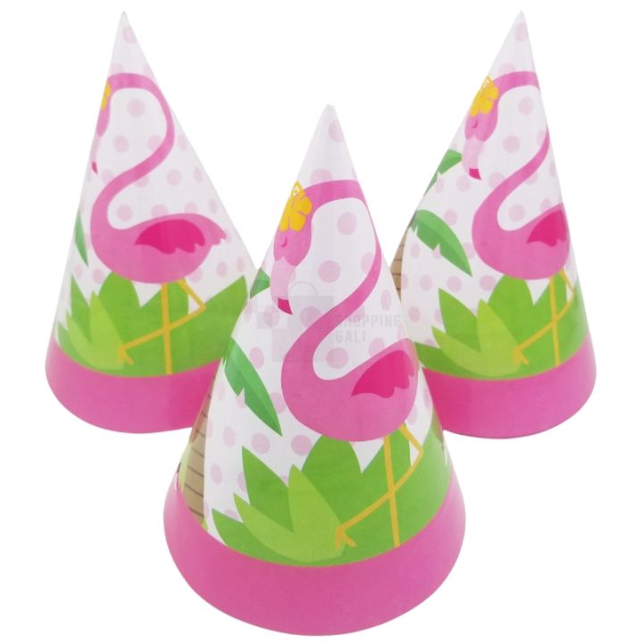 Flamingo%20Caps%20-%20Standard%20-%20Party%20Caps%20-%20Flamingo%20Themed%20Party%20-%20Pink%20-%20Girls%20-%20Pack%20Of%2010%20-%20Image%202