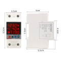 63A Adjust Voltage Relay over Under Voltage Protector over Current Limit Wattmeter KWH Energy Meter Power Comsumption. 