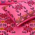 Khan Tex Cotton Embroidery Double Bedsheet Set With Two Pillow Covers – Premium Quality Elegant Embroidery Pattern Softest Cool Pure Cotton Bed Sheets. 