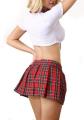 NYT Women School Girl Uniform Costume Outfits Mini Skirt Role Play Set. 