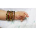 Pack of 12  Metal Bangles for Babies & Toddlers (Metallic Shine Bangle for Baby Girl). 