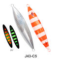 MeterMall Slow Flat Fall Jig, Luminous Vertical Jig, Artificial Lure Jig Fishing Lure, Speed Fast Jig Sea Fishing Jigging Spoon Lures, For Tuna Kingfish Bass Salmon 300g/400g/500g. 