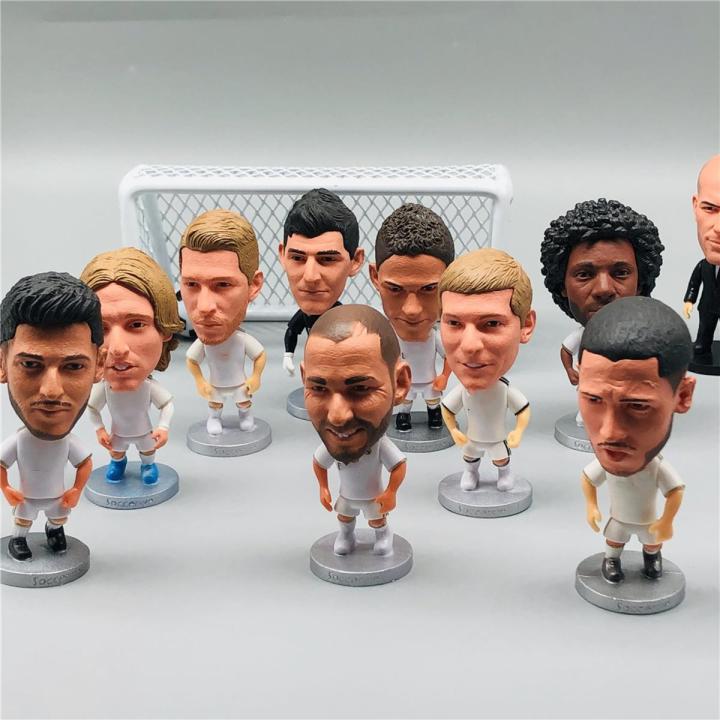 Soccerwe 7cm Height Football Mini Dolls Cartoon RM Player Figures Action Movable Christmas Gift
