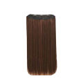 Natural Brown 30 Inch Hair Extension Wig Fashion Long Straight Full Hair - 5 Clips - Strong Hold. 