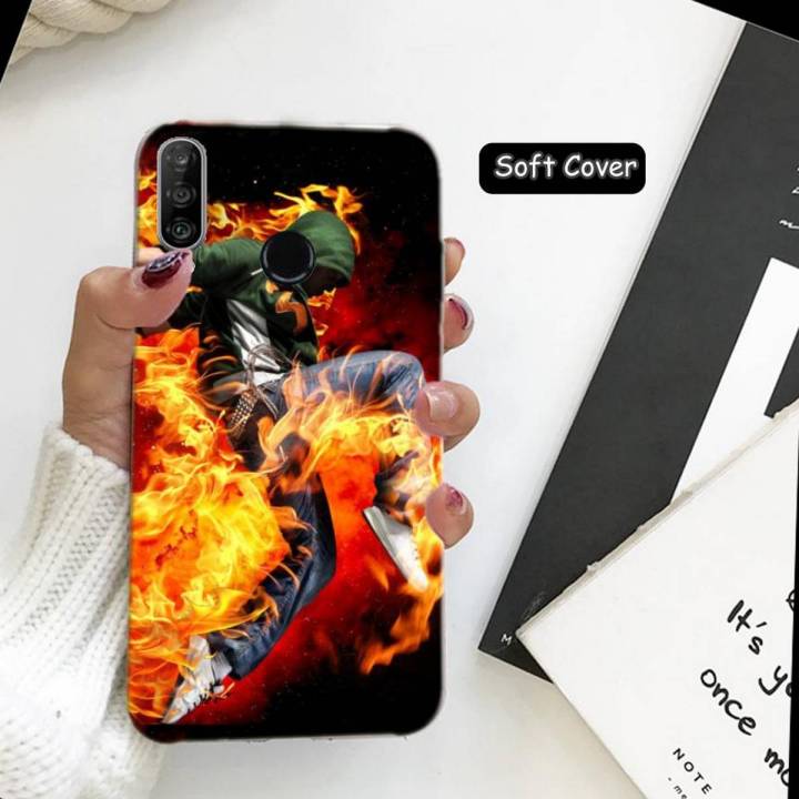 Huawei P30 Lite Back Cover Case -  Fire Soft Cover
