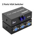 VGA Switchers 2 Ports Switcher, 2 Ways Video Switch Cable Converter for Camera, PC, Monitor. 
