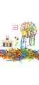 300 Pieces Stick Building Toy Bars Different Shape Educational Construction Engineering Set 3D Puzzle Interlocking Creative Connecting Kit Building Construction Toys A Great STEM Toy. 