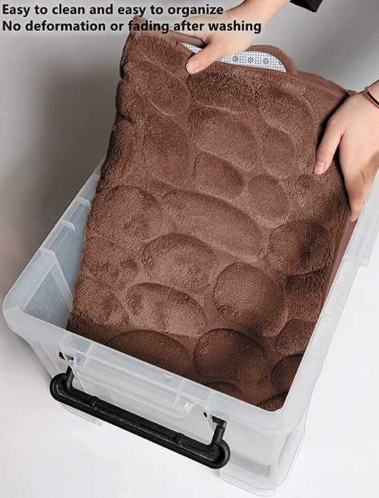 Memory%20Foam%20Bath%20Mat%20Cobblestone%20Bathroom%20Rugs%20Super%20Water%20Absorbent%20Bath%20Mats%20for%20Bathroom%20Machine%20Washable%20Bath%20Rugs%2040X60CM%20-%20Image%204