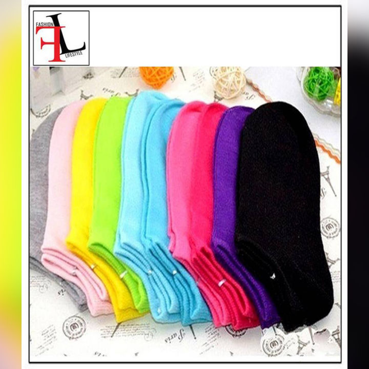 12 Pairs - Imported Ankle Socks for Women