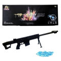 Manual Reload Gel Blaster Sniper Toy Gun – 26-Inch Toy for Boys – Shoots Water-Absorbent Balls – Black. 