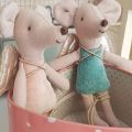 style fabric art mouse doll thumb doll toy cute angel wings mouse doll zodiac gift birthday gift ragdoll small decoration. 