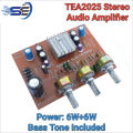 TEA2025 Audio Amplifier With Bass Tone Control 6W + 6W Stereo Circuit. 