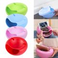 Creative Multifunction Double Layers Lazy Snack Bowl Plastic Fruit Plate Phone Holder. 