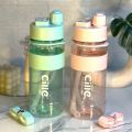 Cille 2000ml Motivational Water Bottle With Double Straw, 2L Drinking Water Bottle With Double Mouth For Girls And Gym With Handle, Portable Water Bottle For School, Outdoor Sports, BPA Free Grade Plastic Leak Proof Travel Water Bottles. 