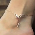 Anklet Chain Anklet Bracelets Butterfly Pendant Sandal Anklet Ankle Bracelet Foot Chain For Women Girls Silver & golden Creative .. 
