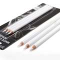 3 Pcs White Charcoal Pencils, Art Drawing Pencils Set - Medium, Sketching Pencils for Dark or Tinted Paper. 