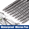 9 Pcs - STA Permanent Black Fineliner Pen Set For Art Technical Drawing Writing Engineering Sketching Architecture Manga. 