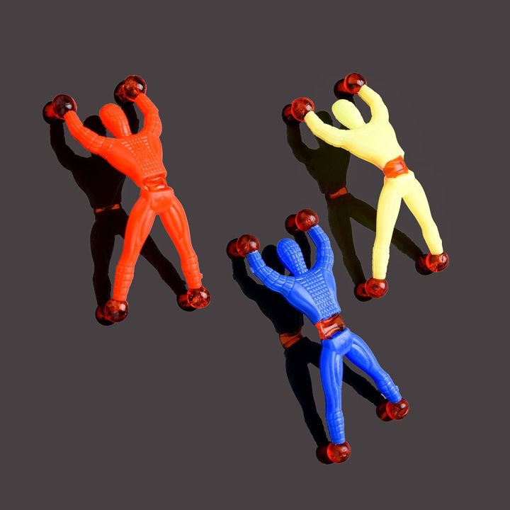 Pack Of 6 Sticky Spider Man Climbing Wall Toy For Kids / Wall Climbing Spiderman Toy