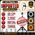 Top quality Ring Light with 7ft Aluminium Tripod Stand & Mobile Stand Holder (3 Shades in Light) with remote shutter Ring Light with Stand. 