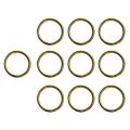 10Pc DIY Solid Brass Round Split Key Ring Keychain Key Holder Hoop Loop 15mm. 