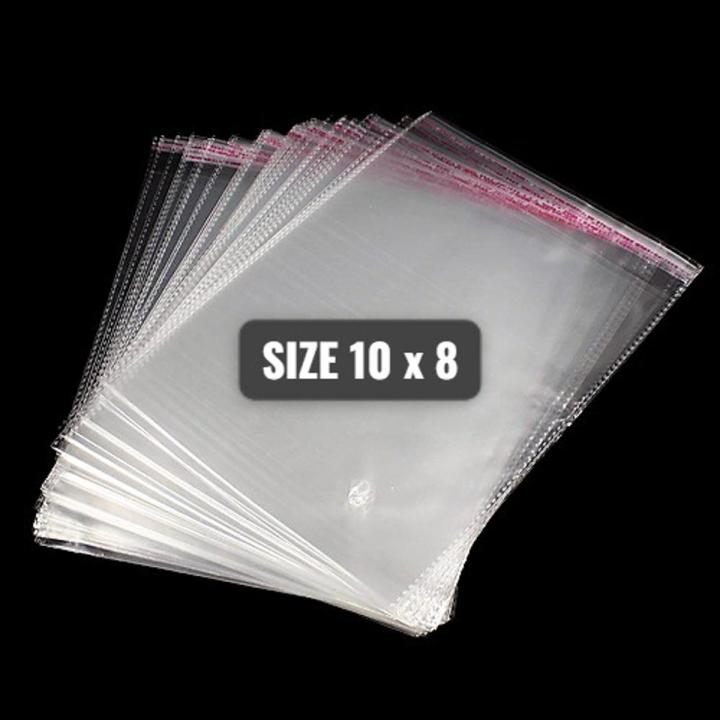 Transparent Plastic Poly Bag 8 x 10 Inches Size Bundle of 50 Sealable Used for Packing, Shirts Packing etc. BOPP Poly plastic bag