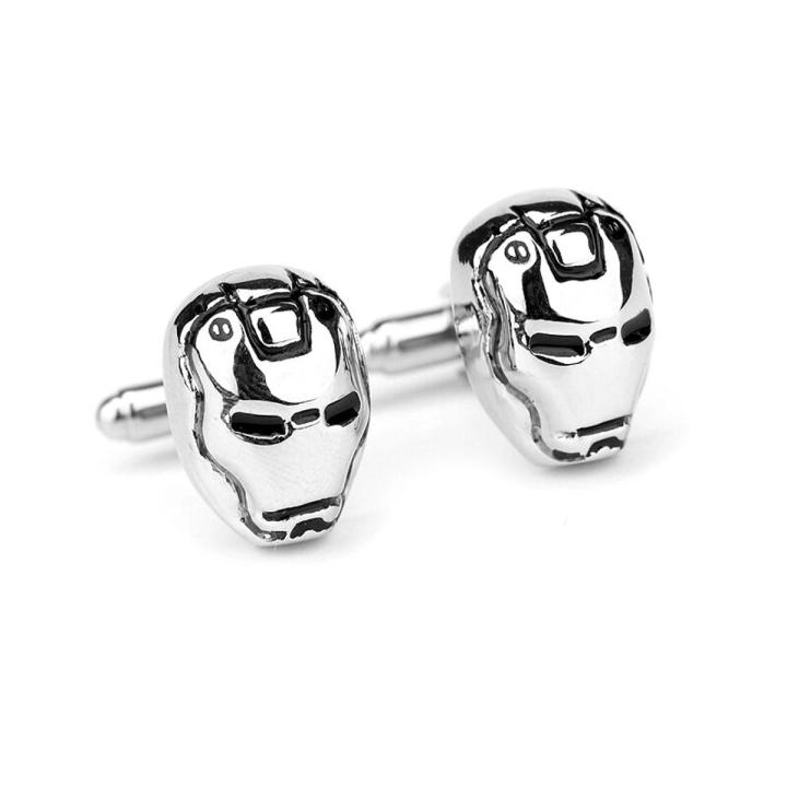 【Hengli jewelry story】dongsheng Fashion Iron Man Cufflink For Men Jewelry Marvel Comics The Avengers Cuff Link French Shirt Button Gifts -40