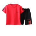 2 Pcs Children Boys Suits Short-sleeved T-shirt + Shorts Quick Dry Sports Clothes Set color:2103 short-sleeved suit red baby age:3-4year size:110 yards. 