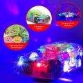 Playee Light Up Transparent Toy Car – Baby Toys with Music and Lights – 8” Battery Operated Toddler Toys – Sensory Toys for Boys and Girls – Baby Boy Toys for Endless Fun. 
