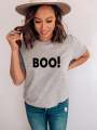 Boo cool printed statement  t shirt for women. 