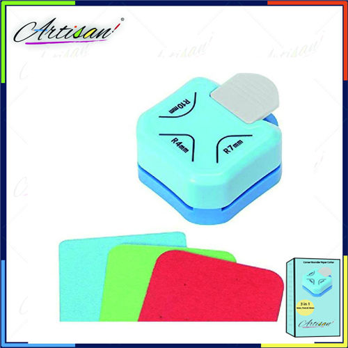 Artisan - 3 in 1 Corner Rounder Paper Cutter Craft Punch Round 4mm, 7mm & 10mm (6630)