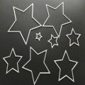 8pc Star Pentagram Shape Metal Cutting Dies Emed Stencil Art Craft Decor. 