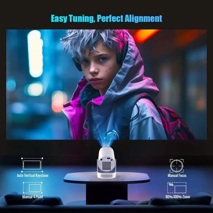 Magcubic%20HY300%20Pro+%20%20Android%2014%20Mini%20Projector%204K%20Ultra%20HD%20200%20ANSI%20WiFi6%20BT5.0%20HDMI%20Home%20Cinema%20Outdoor%20Portable%20with%20Automatic%20Correction%20-%20Image%202