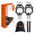 MATCC Ice Crampons with 19 Anti-Slip Stainless Grippers for Walking & Hiking & Mountain - MEDIUM SIZE. 